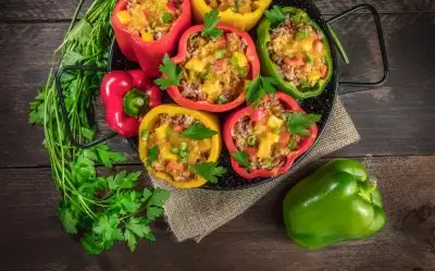 Kinoalı Ton Balıklı Biber Dolması Tarifi