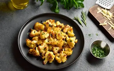 Yeşil Salsa Soslu Fırınlanmış Karnabahar Tarifi